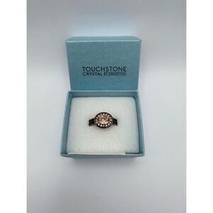 Touchstone Crystal by Swarovski Sonoma Ring Size 9 Bronze Pink